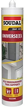 Sigillante siliconico universale Soudal Nero 300 ml