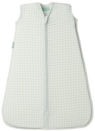 molis&co - Sacco nanna per neonati 0,5 TOG - 85 cm (6-18 mesi) - Sacco a pelo estivo senza maniche - Sacco a pelo per bambini bambine (Unisex) - Mussola Premium - Mercury