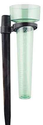 ALDHOFA Outdoor Regenmesser mit Halterung, Kunststoff Regensammler für Gartenbauernhof, hell grün