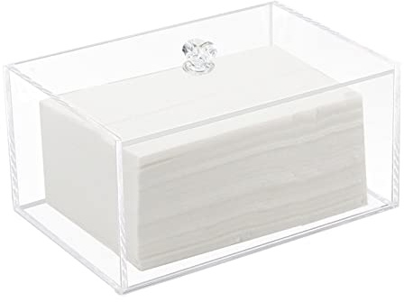 Weiai Acrylic Dryer Sheet Holder, Clear Dryer Sheets Box Container for Laundry Dispenser Storage