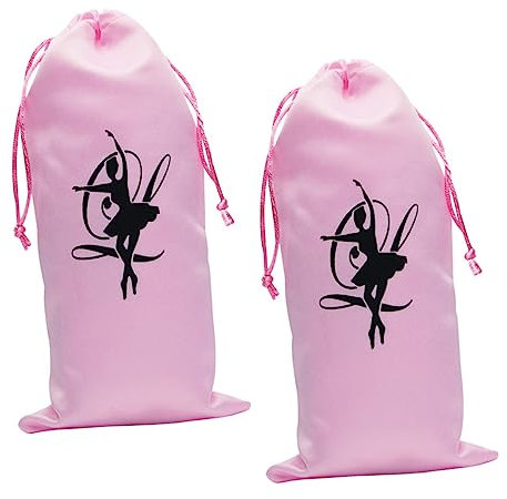 CHILDWEET 2stücke Schuhaufbewahrungstasche Für Ballettschuhe Fächer Satin-Material Kordelzug-Design Tragbar Und Praktisch Für Tanzschuhe
