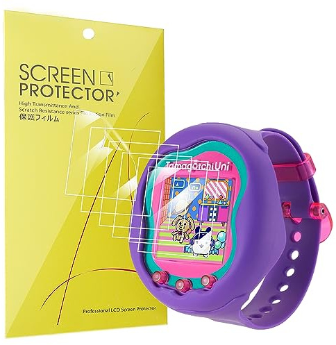 Blueshaweu Protector de pantalla de juego electrónico compatible con Tamagotchi Uni, paquete de 6, película transparente de TPU de cobertura completa compatible con Tamagotchi Uni (paquete de 6)