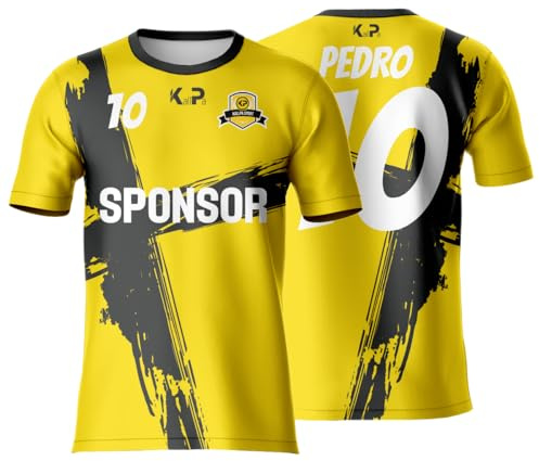 KALLPA Equipación Deportiva de fútbol Personalizada. Unisex niños y Adultos. Personaliza con tu Nombre, Escudo y número. Diferentes Modelos y Colores