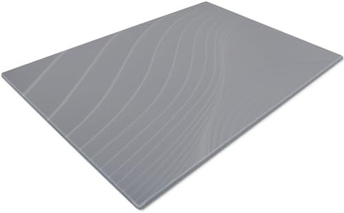 Glass Worktop Savers | Worktop Protectors Heat Resistant | Large Light Grey Chopping Boards