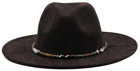 Mujeres Hombres Elegante Oficina Sombrero Formal Papá Ante Plano Trilby Sombrero Fedora Señora Caballero Sombrero Tamaño 58 CM Black 56-58CM