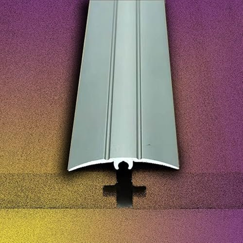 QSPNVFB Aluminium Bodenübergangsstreifen Fußböden Abdeckleisten Metall Übergangsprofil, Wasserdicht Übergangsschiene Rollstuhlrampe Reducer(Grey)