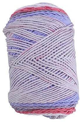 DIYEAH Rainbow Cotton Yarn for Knitting Woolen Yarn for DIY Hat Sweater Projects