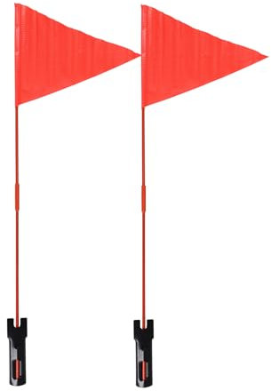 Sirxlevcy 6Ft Fahrrad Sicherheits Fahnen Stange,Flagge mit Halterung,HöHenverstellbare wasserdichte Fahne für Sicheres Radfahren im Freien