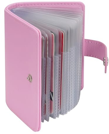 AIRCBC Porte Cartes de Crédit Femme Homme en Cuir avec Bouton 40 Fentes