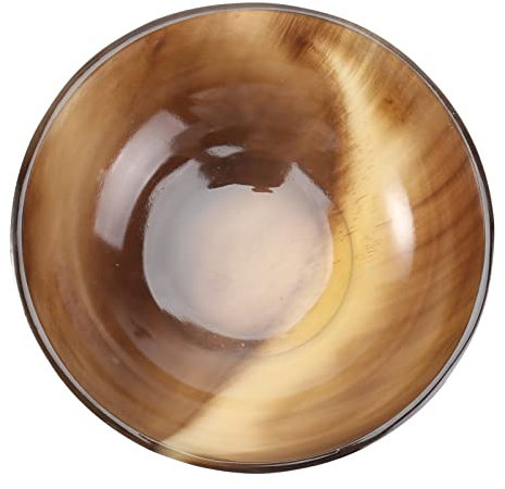 Healvian Natural Horn Shaving Bowl Handmade Shaving Soap Cup for Men Smooth Finish