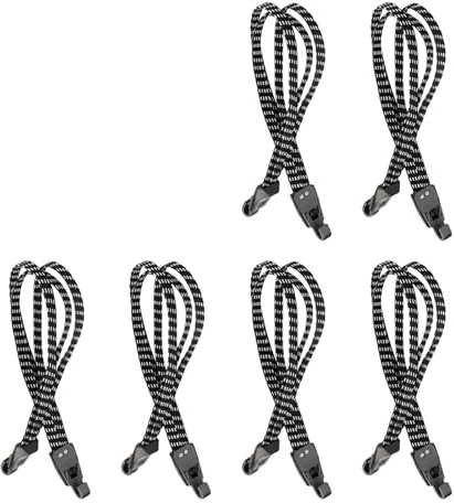 7 Stück Gepäckspanner Spanngurt Expander Fahrrad Gepäckträger Elastisch Gummispanner mit Haken Verstellbar für Fahrradgepäckträger Motorrad Rucksack