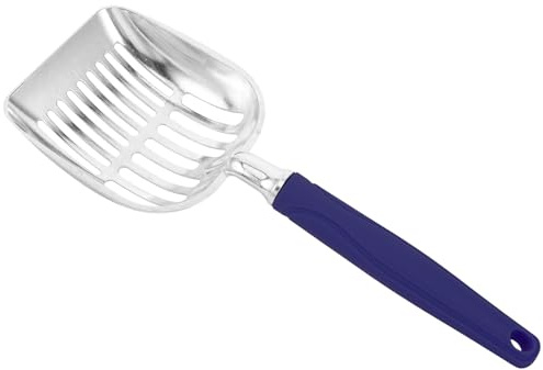 Alasum Metall Katzenstreu Schaufel Langlebig Robust Hygienisch Leicht zu Reinigen Ergonomisch Geformter Griff für Katzenstreu und Terrarien Sand Reinigung