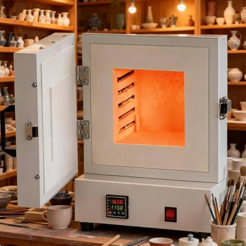 Forno Elettrico, Forno Elettrico per Cottura a Muffola Da 2000 W Con Regolatore Di Temperatura, Alta Temperatura 2102 ℉/1150 ℃, Forno per Ceramica per Fusione a Cera, Ceramica, Creazione Di Gioielli