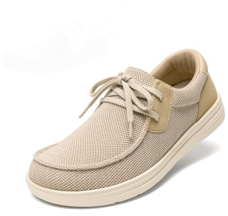 Bruno Marc Mocasines para hombre, con puntera ancha, con soporte de arco, antideslizantes, informales, ligeros, transpirables, cómodos
