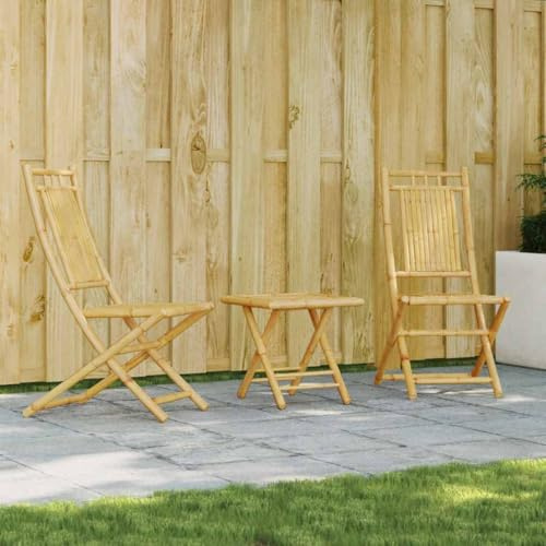 Generico Set da Bistrò 3 pz in bambù,Set da Giardino,3278522