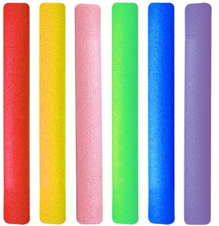 6 Piezas Churros Piscina Espuma, 75cm Noodles Flotantes de Piscina Sólidos | Fideos para El Agua para Niños y Adultos, Accesorios de Piscina Flotantes para Deportes Acuáticos el Verano