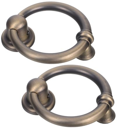SEWACC Aldaba de Puerta Retro de 2 Piezas en Aleación de Zinc, Manija Redonda Estilo Clásico Chino, Resistente Corrosión para Puerta Principal y Hogar