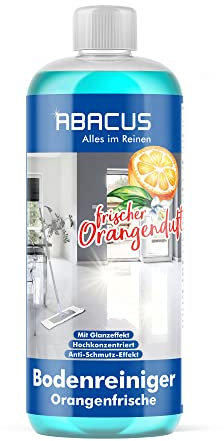 ABACUS® Bodenreiniger Orange, Fußbodenreiniger, Parkettreiniger, Allzweckreiniger, Wischpflege, Reinigungsmittel Boden, Bodenpflege, Unterhaltsreiniger – Bodenreiniger Orangenfrische 1000 ml (2145)