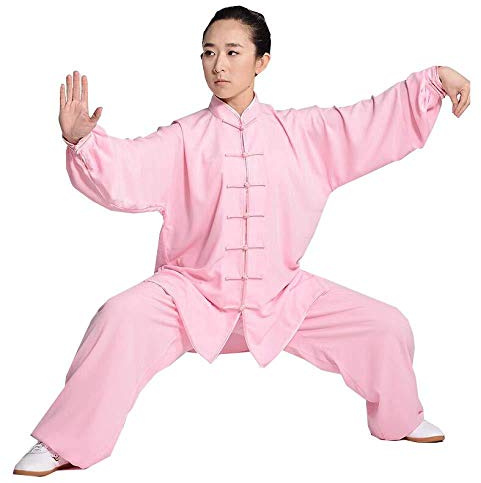 JTKDL Abbigliamento Tai Chi Uniforme Uomo Donna Abbigliamento Tai Chi Abbigliamento Kung Fu Abito Wushu Qi Gong Arti Marziali Wing Chun Shaolin Abiti da Allenamento,B-XXL