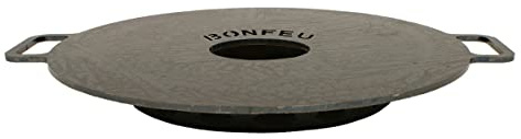 BonFeu Plancha Feuerplatte Ø44cm - 6mm Dick - Grillplatte Rund - Grillplatte für Feuertonne - Feuerplattengrill - Plancha für Feuerschale - Hochwertiger Stahl