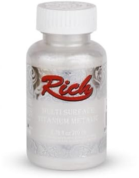 Rich Multi Titanium Metallic 200cc – Perle, Perlmutt Metallic, Glänzender Effekt für Kunstprojekte, Renovierungen und Dekorationen, Hohe Pigmentierung, Schnelltrocknend