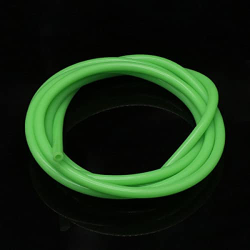 Tubo de silicona de 1/5M ID 1 2 3 4 5 6 7 Manguera de goma flexible de 8 mm Espesor 1 mm Leche suave Cerveza Bebida Tubería Conector de agua-Verde claro, 1 metro, ID 8 mm x 10 mm OD