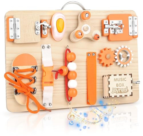 Joyreal Motorikbrett Activity Board Montessori Spielzeug Busy Board Montessori Brett Motorikspielzeug Sensorik Spielzeug