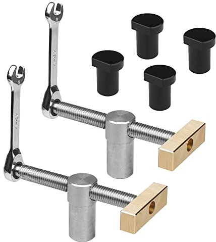 Hausdec Woodworking Bench Dog with Bench Dog Stop Sets, Clip Clamp Fixture Vise Joinery Carpenter Tools(20Mm) B