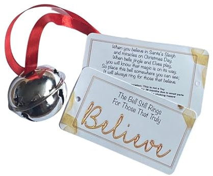 UNIQUEPGIFTS Große Weihnachtsglocke für Kinder, Weihnachtsstrumpffüller für Weihnachten, Weihnachtsstrumpffüller für Heiligabend, Weihnachtsabend, für Jungen und Mädchen, Neuheit