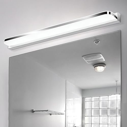 Talwei Lampada da Specchio per Bagno 42cm 9W - Lampada da Parete in Acciaio Inox, LED 4000K 6000K (Bianco Freddo)