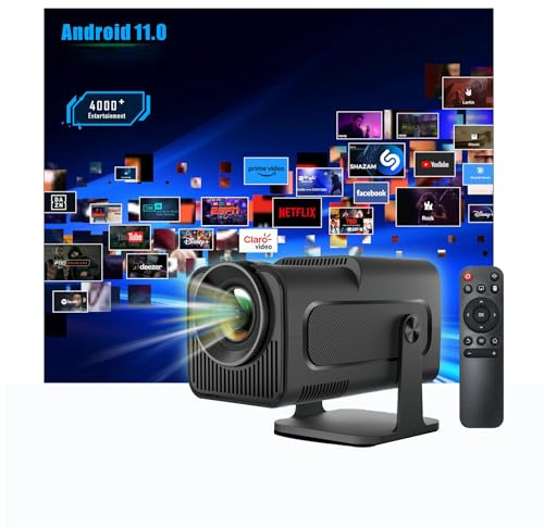 Mini Beamer Auto Keystone – EVISTR Smart, 1080P, tragbar, Heimkino, WiFi 6 BT, 5.0, unterstützt 180 °Flip, 230 ANSI, Bluetooth-Beamer für Telefon, PC, Laptop, PS5, HDMI, USB