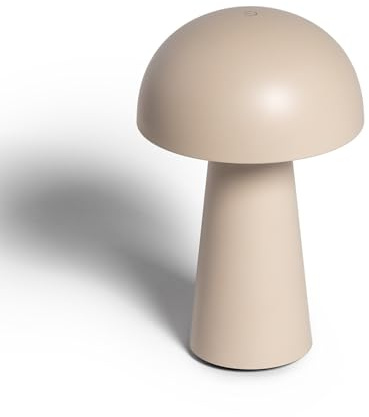 LEDKIA LIGHTING Lampada da Tavolo LED 2W Portatile con Batteria USB Ricaricabile Uyanga Beige per Sale, Soggiorno, Cucina, Camera