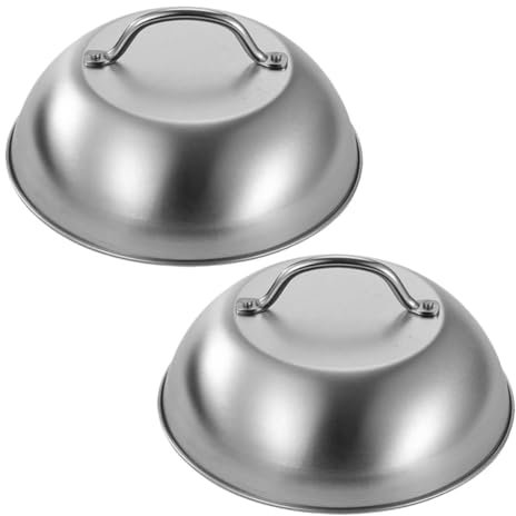 PHENOFICE Coperchio Per Padella in Acciaio Inossidabile 2 Pezzi Coperchio Per Pentole Multifunzione Resistente Per Cucina Domestica