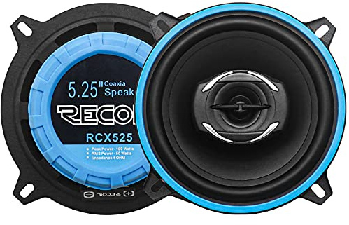 RECOIL RCX-525 Echo Serie 13cm (5,25) Koaxial-Lautsprechersystem 2-Wege Auto-Lautsprecher 80 Watt RMS (Paar) für die meisten Fahrzeuge