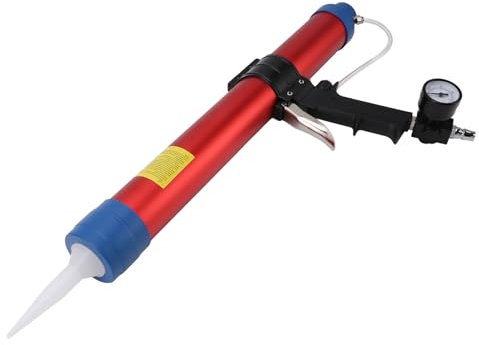 Pneumatische Luft-Kartuschenpistole, Pneumatische Kartuschenpistole 600 Ml, Pneumatisches Leim-Kartuschengerät mit Druckventil, Pneumatisches Kartuschenwerkzeug,