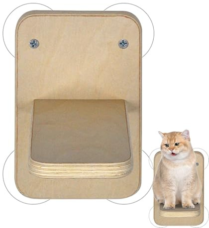 Katzen-Sitzstange – Wandmontierte Wand-Katzenspringen, Katzenfensterstange | -Fensterregal, Haustier-Fensterbett, Katzenmöbel, Kätzchen-Hängematte für Kätzchen, Sitzstange, Katzenregal (12 x 19 x