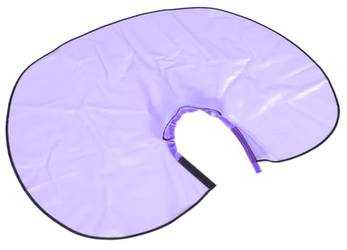 Healvian Friseur Schal Friseurumhang Salon-Haarstyling-Schal Frisierumhänge Kittelschürze Halstuch haarschneide umhänge hair cutting cape Schal aus heißem Öl kurzer Kamm-Umhang PVC Violett