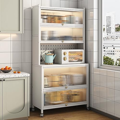 LKPMGOA Küchenschrank mit Arbeitsplatte, Hochschränke für Küchen, Hochschrank Küchenbuffet Buffetschrank, für Esszimmer, Wohnzimmer, Café(60cm)