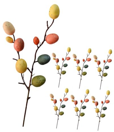 Cabilock 7st Ostereierdekoration Ostereier Selber Machen Ostereier-Zweig Osterdekoration Ei Osterdekorationen Im Innenbereich Herbstfest Künstliches Osterei Osterschmuck Schaum