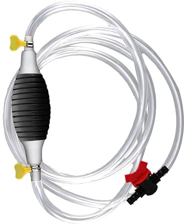 TRAVASATORE PER CARBURANTE CON RUBINETTO Pompa Manuale a Sifone, Pompa di Trasferimento Manuale con Tubo Flessibile Carburante, Pompa Aspirazione a Diesel/Benzina/Acqua/Olio/Liquido/Gas Pompa