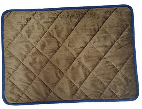 BESPORTBLE 1stück Selbstheizendes Katzenbett Wärme Und Komfortmatte Für Katzen Selbstwärmende Haustierdecke Für Wintertage Braun Mit Blauen Rändern Leicht Und Isolierend