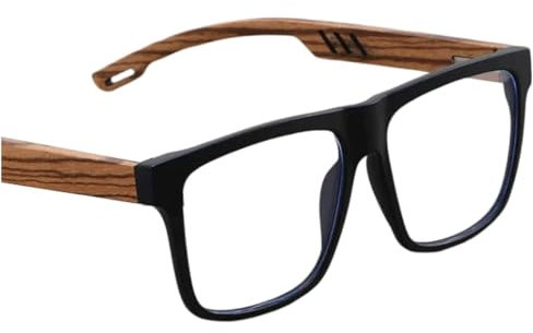 YTGHBIML Rahmenbrille Leichtes Brillengestell, Titan-Brillengestelle, stilvolles Brillengestell, Bambus-Anti-Blaulicht-Universal-Brillengestelle Mode