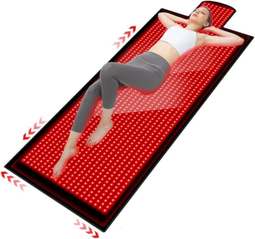 Infrarotlampe Rotlichtlampe Therapie, Infrarottherapie Ganzkoerper mit Timer, Rotlichttherapie 660 nm und 850 nm für Rückenschmerzen Ganz Körper Schmerzen Schulter Rücken, Tiefentherapie (1pc)