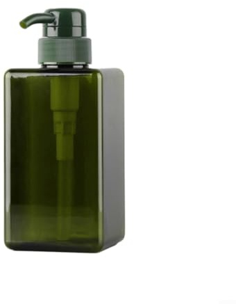 Seifenspender aus Kunststoff, 150 ml, mit wiederverwendbarer Pumpe für Flüssigseifen (grün)