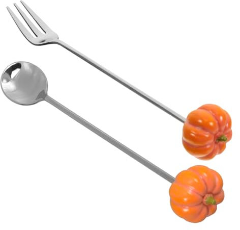 Cabilock 1 Juego Cucharas y Tenedores Inoxidable para Postres y Ensaladas Cucharas Reutilizables y Tenedores Multifuncionales Utensilios Convenientes para Aperitivos
