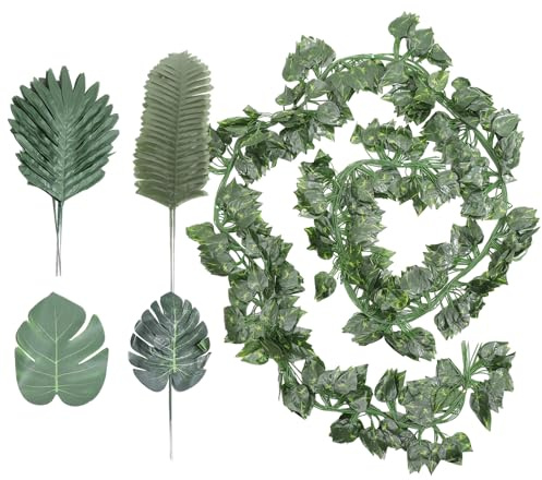 Holibanna 1 Juego Guirnalda Colgante de Monstera Artificial Decoración de Pared para Fiestas de Rattán Verde para Acogedores y