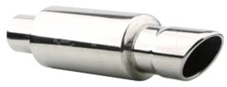 UAGFDFF Cola Escape Acero INOX 1 silenciador Universal para Escape Coche Plateado Punta silenciador de Acero Inoxidable Tubo Escape Trasero Recto