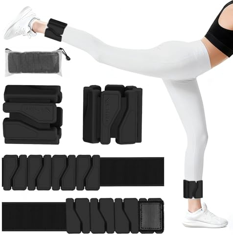 Abahub Gewichtsmanschetten Hand Fuß Handgelenk Gewichte Set2er (Je 0.45kg) | für Beine und Arme Wrist Ankle Weights verstellbar für Zuhause Heimtraining, Laufen, Yoga & Pilates Set2er (insgesamt 0.9kg)