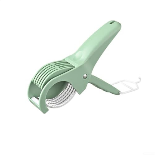 Manual Banana Slicer With Stainless Steel Blades, Uniform Fruit Cutter For Bananas, Hotdogs, Cucumbers And Ham Sausage, Compact Kitchen Tool For Home Cooking, Salads, Desserts Use(Green)