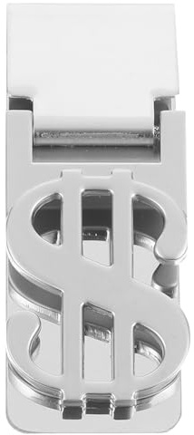 AKOOSY Pinza para Billetes Diseño Elegante y Doble Cara Clip Portátil Plata de Acero Inoxidable Adecuado para Reemplazar la Cartera en Hombres y Mujeres